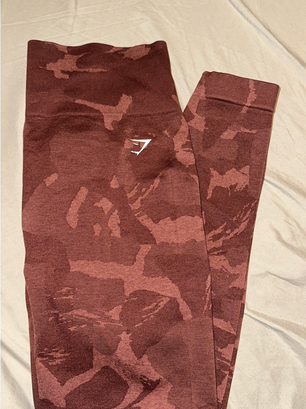 Gymshark Adapt Camo Seamless Leggings - Cherry Brown